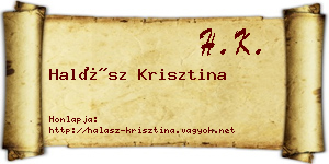 Halász Krisztina névjegykártya