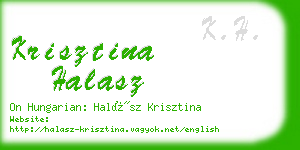 krisztina halasz business card